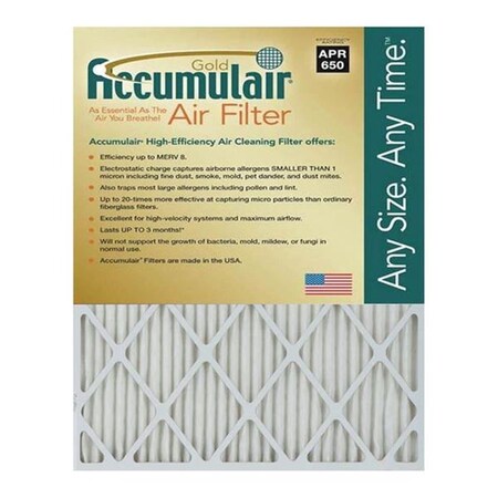 Accumulair Accumulair FB19.5X23.5A 19.5 x 23.5 x 1 in. MERV 8 Actual Size Gold Filter FB19.5X23.5A